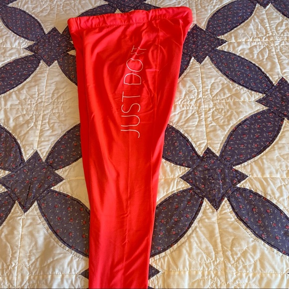 **NIKE Coral Just Do It Fleece Leggings - Picture 4 of 7